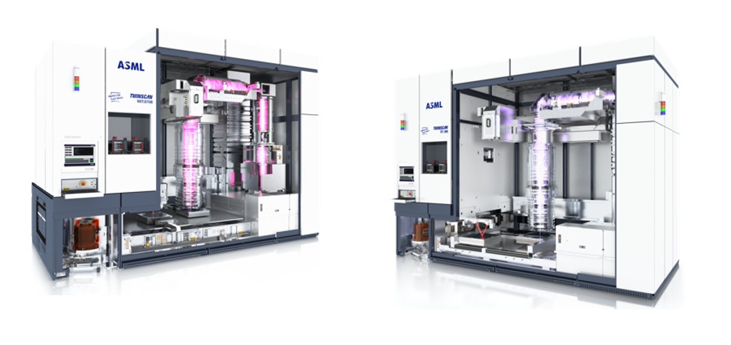 Photo de deux machines ASML